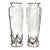 French Crystal Vases With Silverplate Mounts, a Pair For Sale