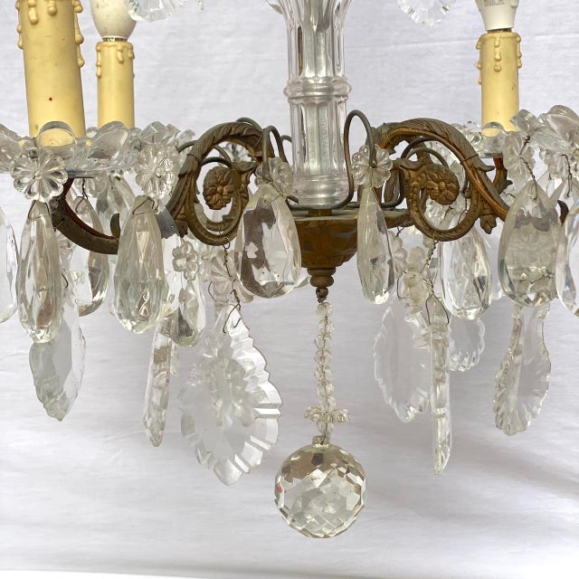 Antique Bohemian Crystal Chandelier, 1890s For Sale - Image 3 of 11