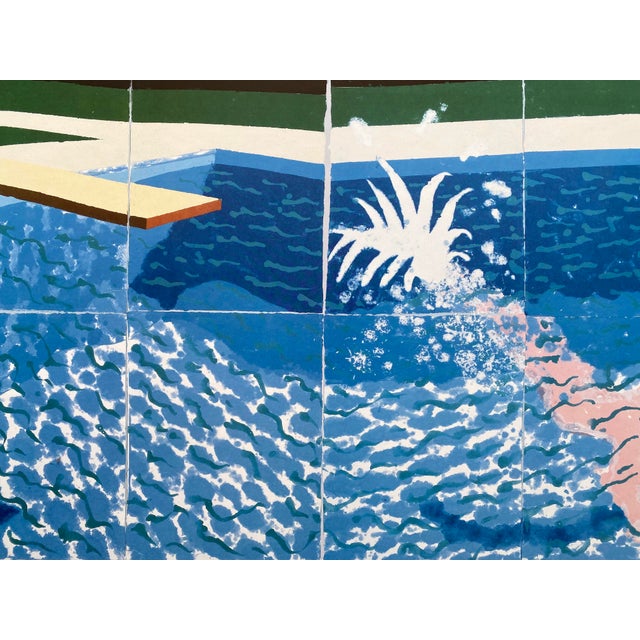 David Hockney Vintage 1994 Lithograph Print Framed Large Pop Art Poster " Le Plongeur ( Paper Pool 18 ) " 1978 For Sale - Image 11 of 18