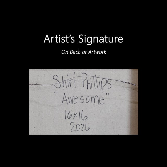 Awesome - Original Impasto Textural Abstract Acrylic Painting on Canvas by Shiri Phillips For Sale - Image 9 of 9