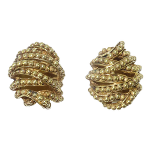Vaubel Gold Plated Twisted Bead Earrings, 2012