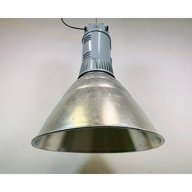 Metal Large Industrial Aluminium Pendant Light from Elektrosvit, 1960s For Sale - Image 7 of 18