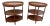 Amazing Pair of Three Tiered Burlwood Walnut European Style Butler Tray Top Side Tables Henredon For Sale