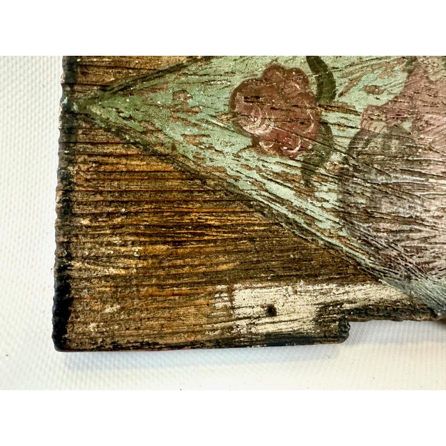 Antique Slovenian Folk Art Beehive Front Board with Saint Catherine of Alexandria, 19th Century For Sale - Image 3 of 11