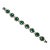 Vintage 1920s Art Deco Emerald Vauxhall Glass Bracelet For Sale