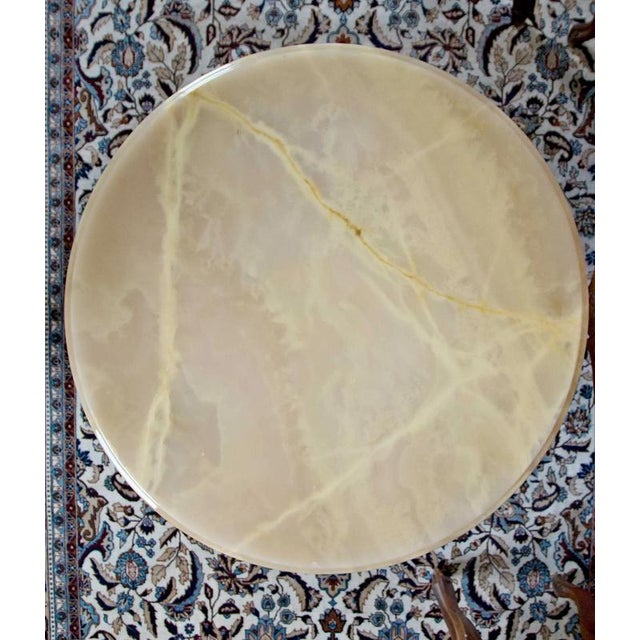 2000 - 2009 Round Coffee Table with Onyx Top For Sale - Image 5 of 7