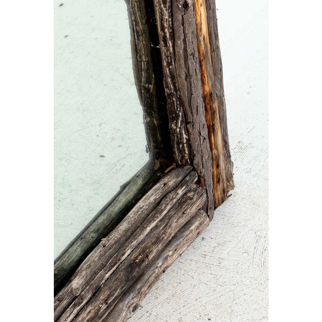 Rustic Adirondack Trumeau Mirror For Sale - Image 4 of 9