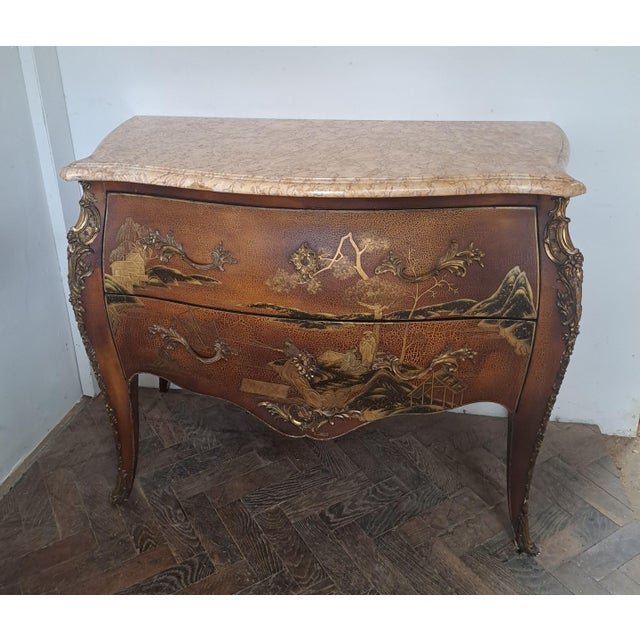 French Chinoiserie Commode by Walter Comelli, 1950 For Sale - Image 3 of 13