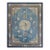 Wool Room Size Antique Medallion Chinese 1880s Knotted Rectangle Blue Peking Rug For Sale