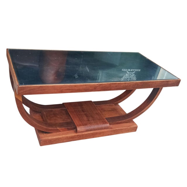 Elevate Your Living Space With a True Masterpiece of 1920s Art Deco Design Mahogany Coffee Table. For Sale - Image 4 of 10