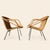Mid-Century Modern Rattan Lounge Chairs in the Style of Paul McCobb, Pair For Sale - Image 9 of 9