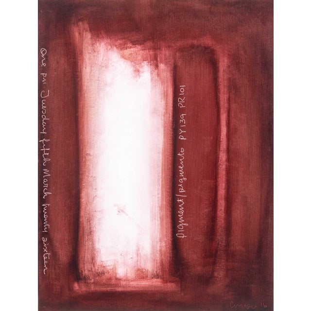 Guggi "Crimson" Oil on Canvas Board, 2016, 9 For Sale - Image 17 of 18