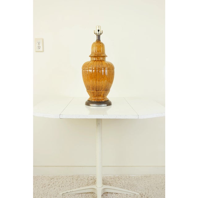 Mid Century Modern Mustard Yellow Ceramic Table Lamp Chairish