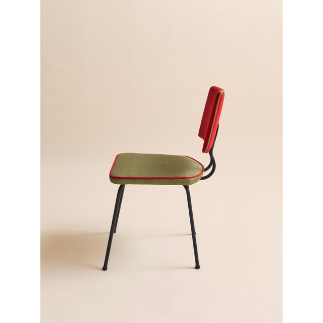 The 1950s Mid-Century Modern Colorful Dining Chairs For Sale - Image 11 of 15