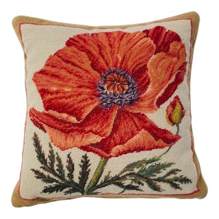 Vintage Needlepoint Pillow For Sale