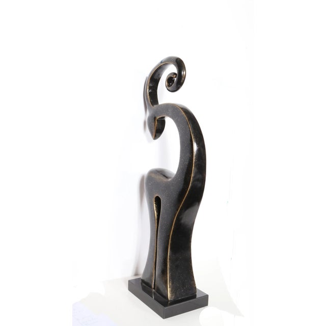 Artist: Unknown Title: Antelope Medium: Painted Wood on Metal Base Size with Base: 36 x 11 x 8 inches Base: 2 x 11 x 8 inches