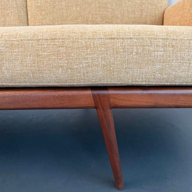 Mid-Century Modern Walnut "Rail Back" Sofa by Mel Smilow for Smilow-Thiell For Sale - Image 10 of 16