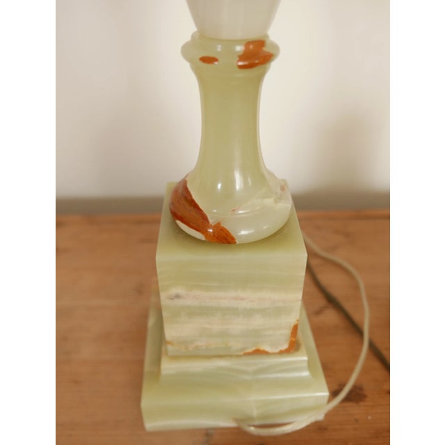 Traditional Traditional Tall Onyx Table Lamps - A Pair For Sale - Image 3 of 7
