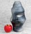 - Original Signed Studio Pottery Abstract Vase - Unusually Shaped with Gray/Silver Toned Finish - 12" Tall - Hallowed...