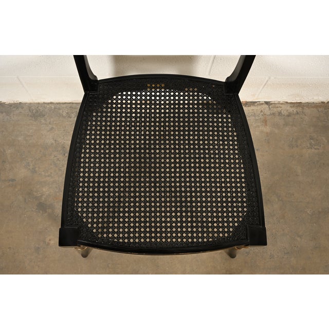 Black Baker Furniture Historic Charleston Regency Ebonized and Gold Gilt Dining Chairs, Set of Four For Sale - Image 8 of 15