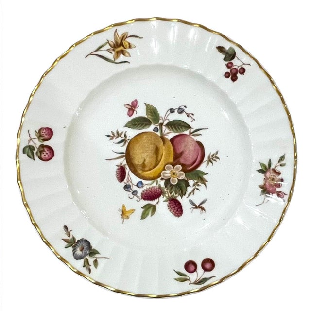 1960's Royal Worcester Bone China Delecta Ribbed Warmstry Salad Plates - Set of Four For Sale - Image 6 of 8