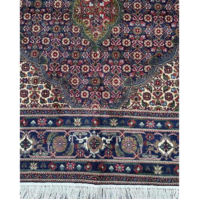 Persian Hand-Knotted Herati Mahi Medallion Wool Rug, Navy Field, 9'11" X 6'8" For Sale - Image 3 of 13