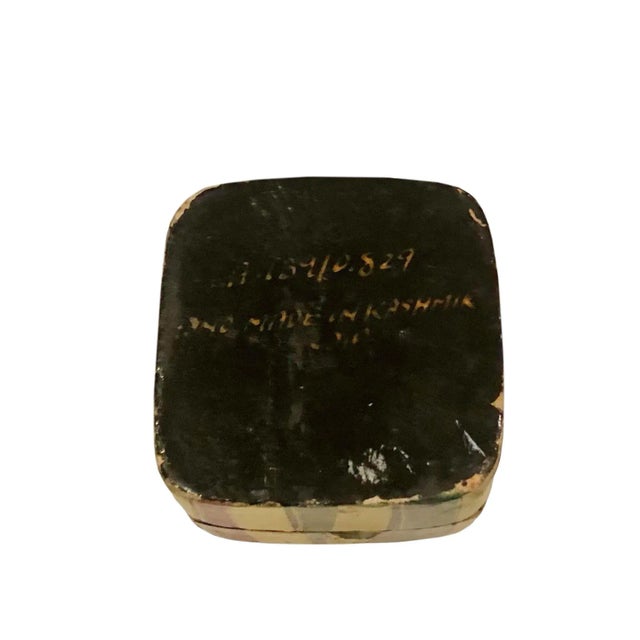 1960s Indian Hand Painted Papier Mâché Box For Sale In Tampa - Image 6 of 7