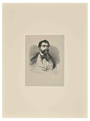 Giuseppe Balbiani, The Portrait, Lithograph, 19th Century