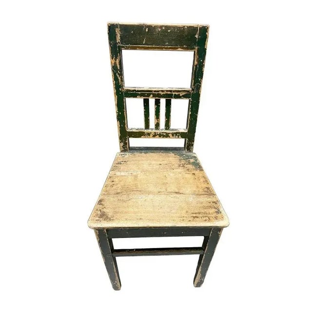Early 20th Century Antique French Pine Side Chairs- A Set of 4 For Sale - Image 5 of 13