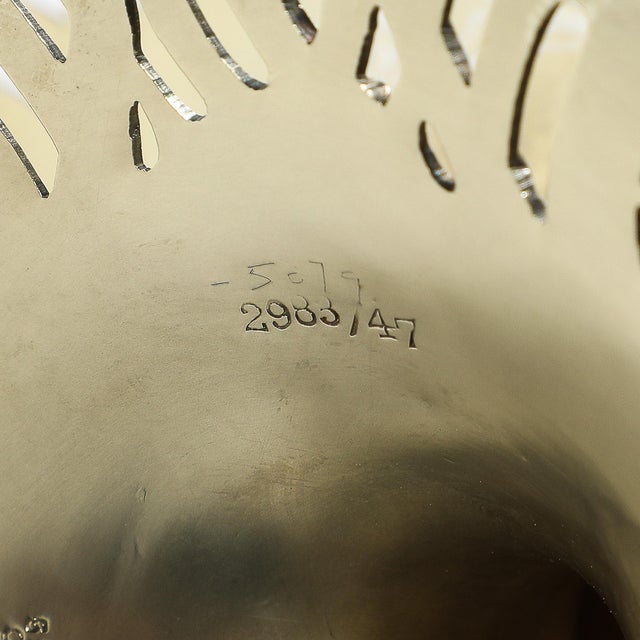 1900s Aesthetic Movement Sterling Silver & Gold Washed Taza Signed Hardy & Hayes Co. For Sale - Image 11 of 18