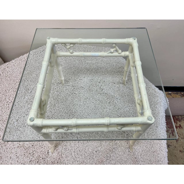 1960s Faux Bamboo Iron Table For Sale - Image 10 of 12