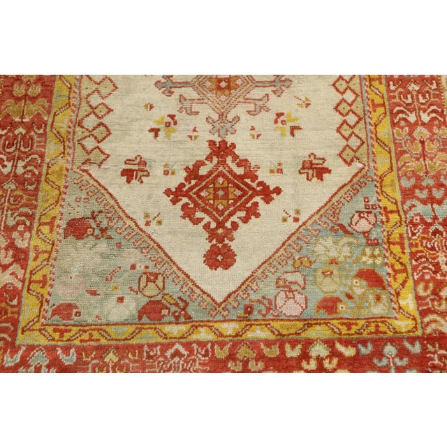 Antique Turkish Oushak Rug - 03'04 X 05'07 For Sale - Image 4 of 9