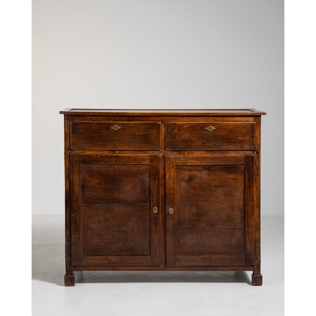 Wood Oak Buffet in Original Patina, Antique, France, Circa 1860 For Sale - Image 7 of 15