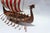 Hand-Carved Viking Longship Model - Nautical Statement Decor for Coastal & Modern Interiors For Sale - Image 4 of 15