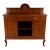 Early 20th Century English Edwardian Oak Sideboard Buffet Server Carved Sunflower Motif Cabinet For Sale