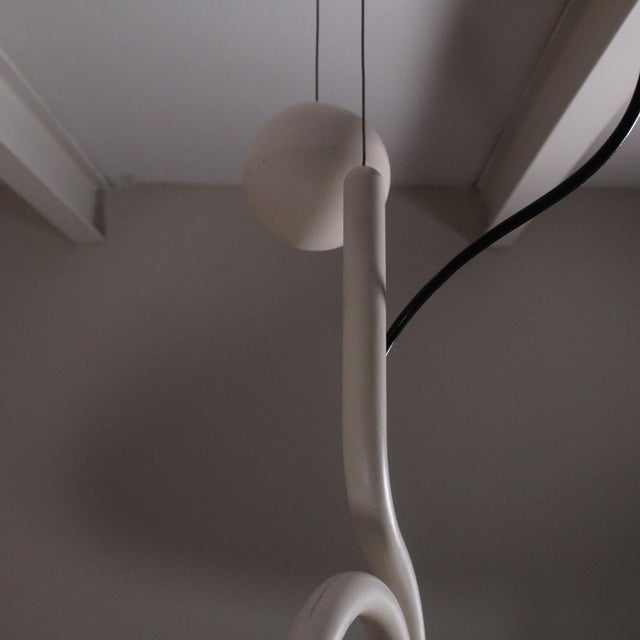 Martinelli Luce Moon Dome Metal Pendant Lamp by Elio Martinelli for Martinelli Luce, 1980s For Sale - Image 4 of 12