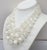 Vintage Signed Hattie Carnegie White/Clear Givre Beaded 3-Strand Necklace For Sale In Philadelphia - Image 6 of 10
