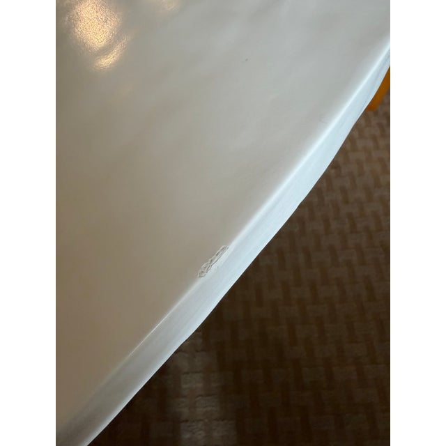Mr. Brown London "Armand" Stacked Gesso & Brass Round Dining Table For Sale - Image 9 of 10