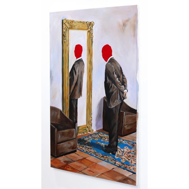 Brown "Seeing Myself" Original Artwork by Iqi Qoror For Sale - Image 8 of 11