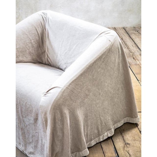 Mid-Century Modern Mantilla Model Armchairs with Wooden and Polyurethane Structure & Velvet Coatingby by Kazuhide Takahama for Gavina, 1974, Set of 2 For Sale - Image 3 of 6