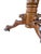Brown Antique Carved Oak Lion Head Pedestal Dining Table With 3 Leaves - 42" to 69" For Sale - Image 8 of 16