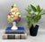 Striking vintage Italian-attributed ceramic fruit topiary featuring a lush, dimensional arrangement of grapes, pears,...