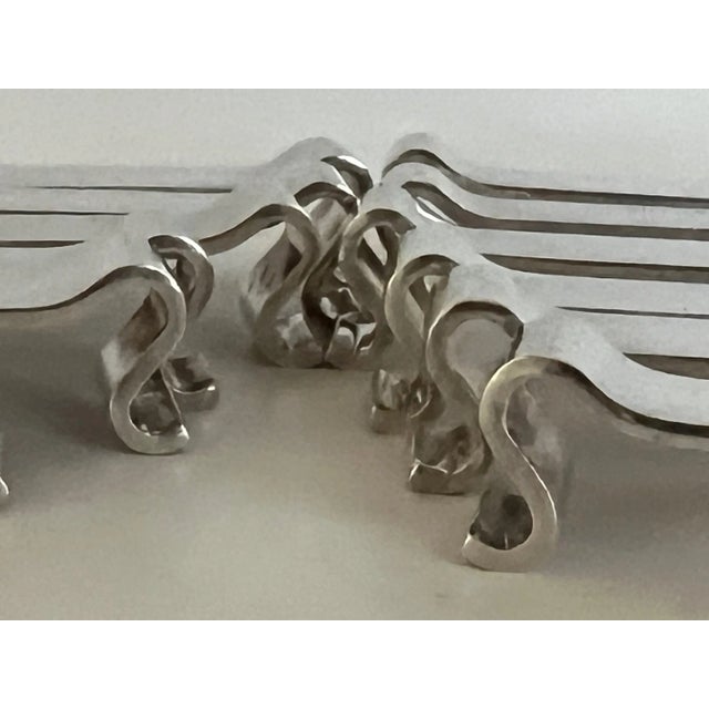 Silver Luc Lanel Designed Knife Rests by Christofle- Set of 12 For Sale - Image 8 of 11