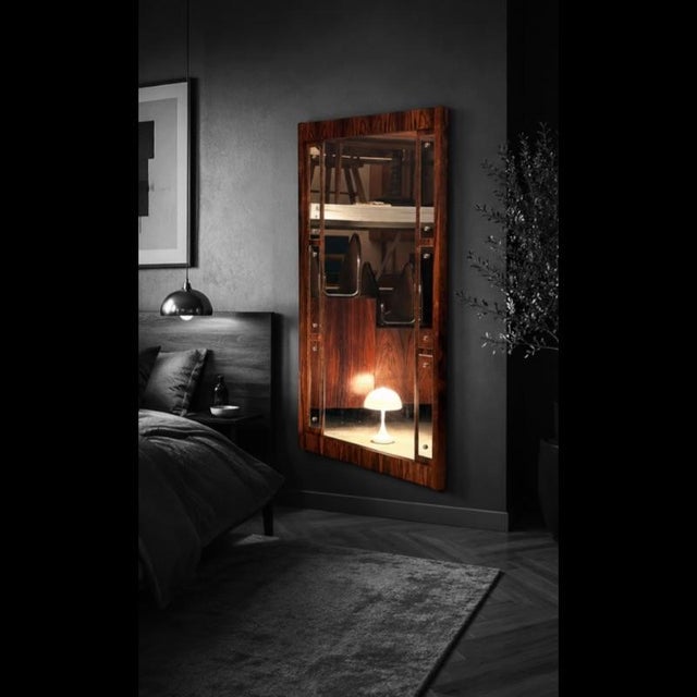 Danish Wall Mirror, 1960s For Sale - Image 9 of 10