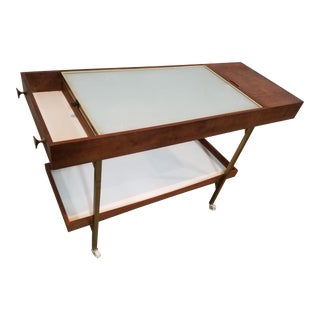 Mid-Century Modern Salton Serving Cart With Warming Tray For Sale