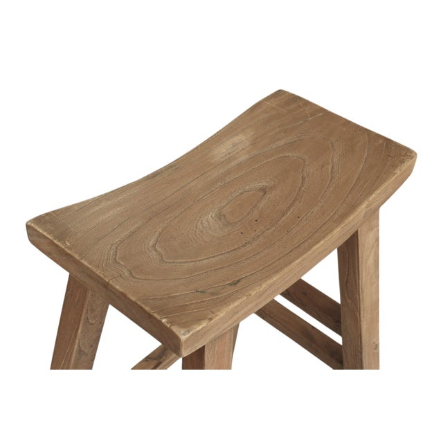 Farmhouse Saddle Bar Stools, a Pair For Sale - Image 3 of 9
