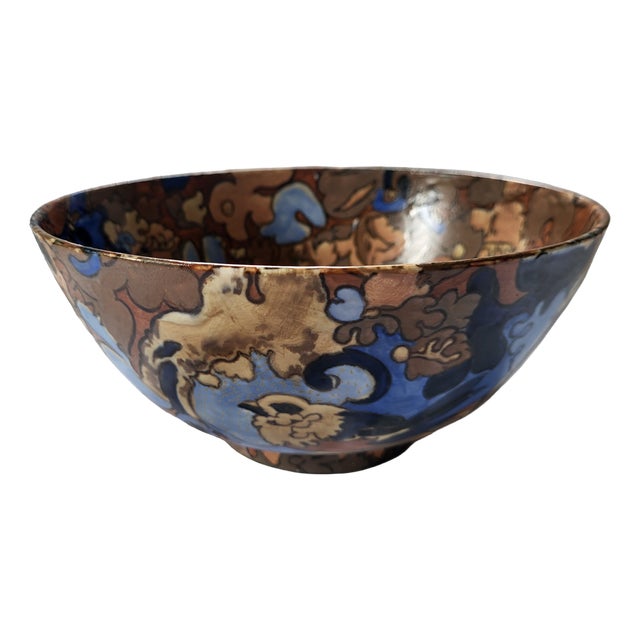 Art Deco Amstel Pattern Earthenware Centrepiece Bowl by Frederick Alfred Rhead for Bursley Ware, 1923 For Sale