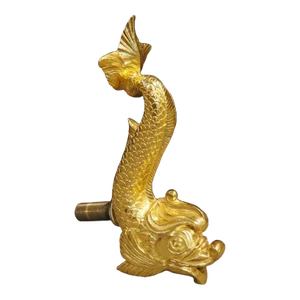 A French Gilt Bronze Dolphin Form Water Spout, 20th Century