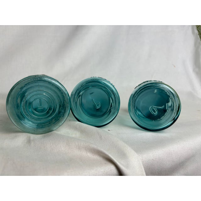 Antique Blue Glass Ball Jar 1920s For Sale - Image 9 of 11
