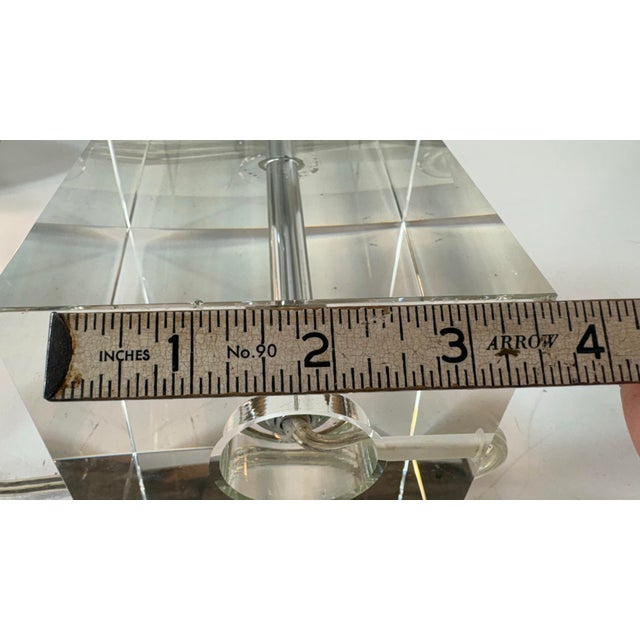 Vintage Art Deco Style Space Age Chrome Ball Lamp, Gooseneck, Glass Cube Base, Adjustable For Sale - Image 11 of 12